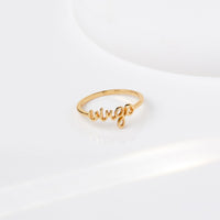 Virgo Gold Ring | Wanderlust + Co 