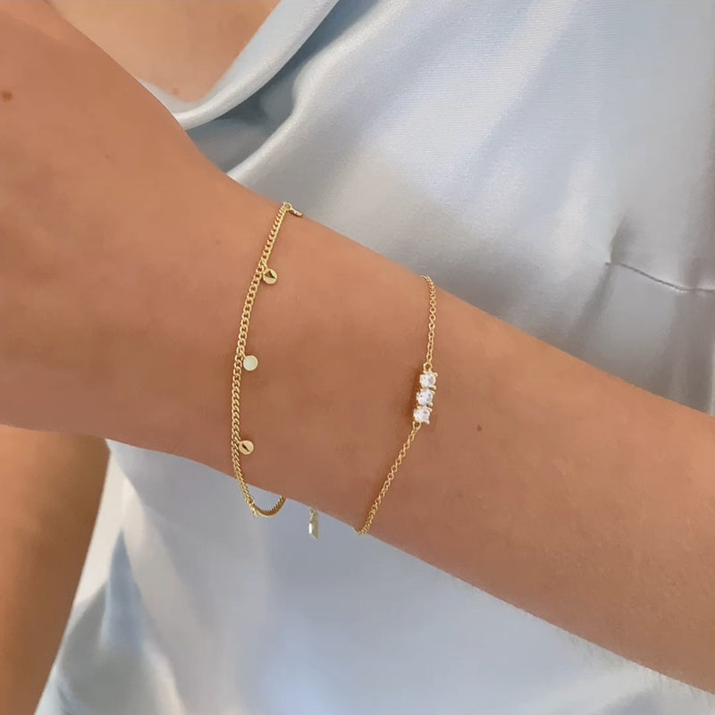 Fettero Boho Link Gold Chain Bracelet for Women Chunky Gold Bracelets  Adjustable Minimalist Dainty Jewelry Gift – Holymagic