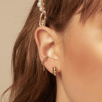 Eloise Gold 7mm Chubby Baby Huggie Earrings | Wanderlust + Co