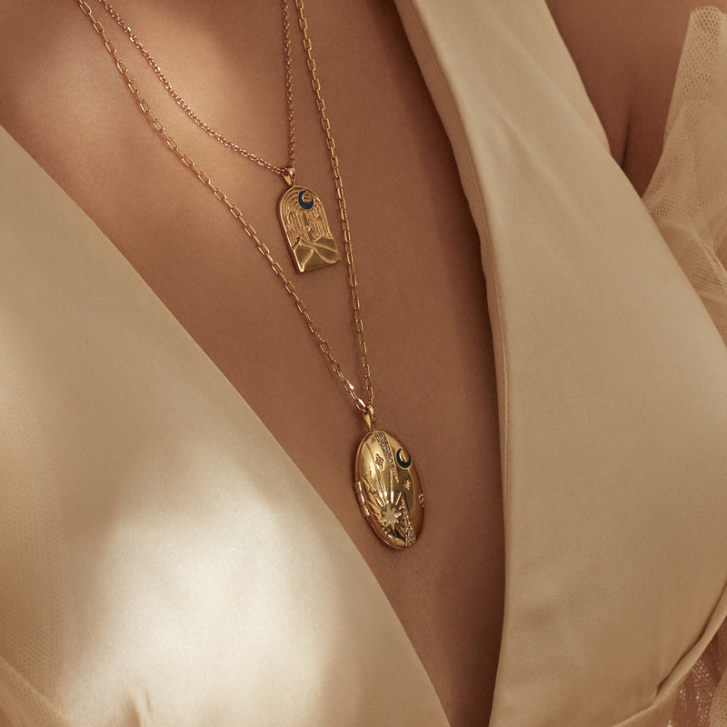 You Are Magic Gold Medallion Locket Necklace Wanderlust Co
