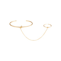 Infinity Knot 14K Gold Vermeil Hand Chain | Wanderlust + Co